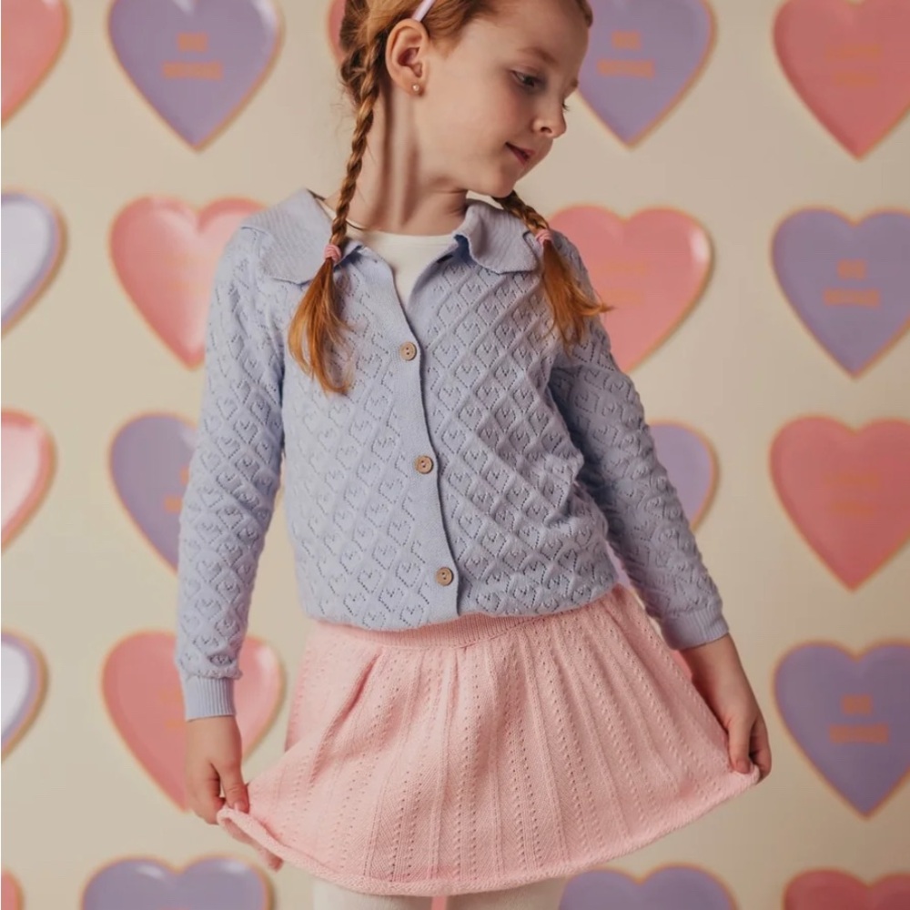 Love & Grow Sweetheart Lavender Cardigan 5Y